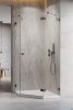 Radaway Essenza Pro Brushed GunMetal Ptj kabina pięciokątna 100x80 prawa szczotkowany grafit 10100000-92-01R/10100800-01-01